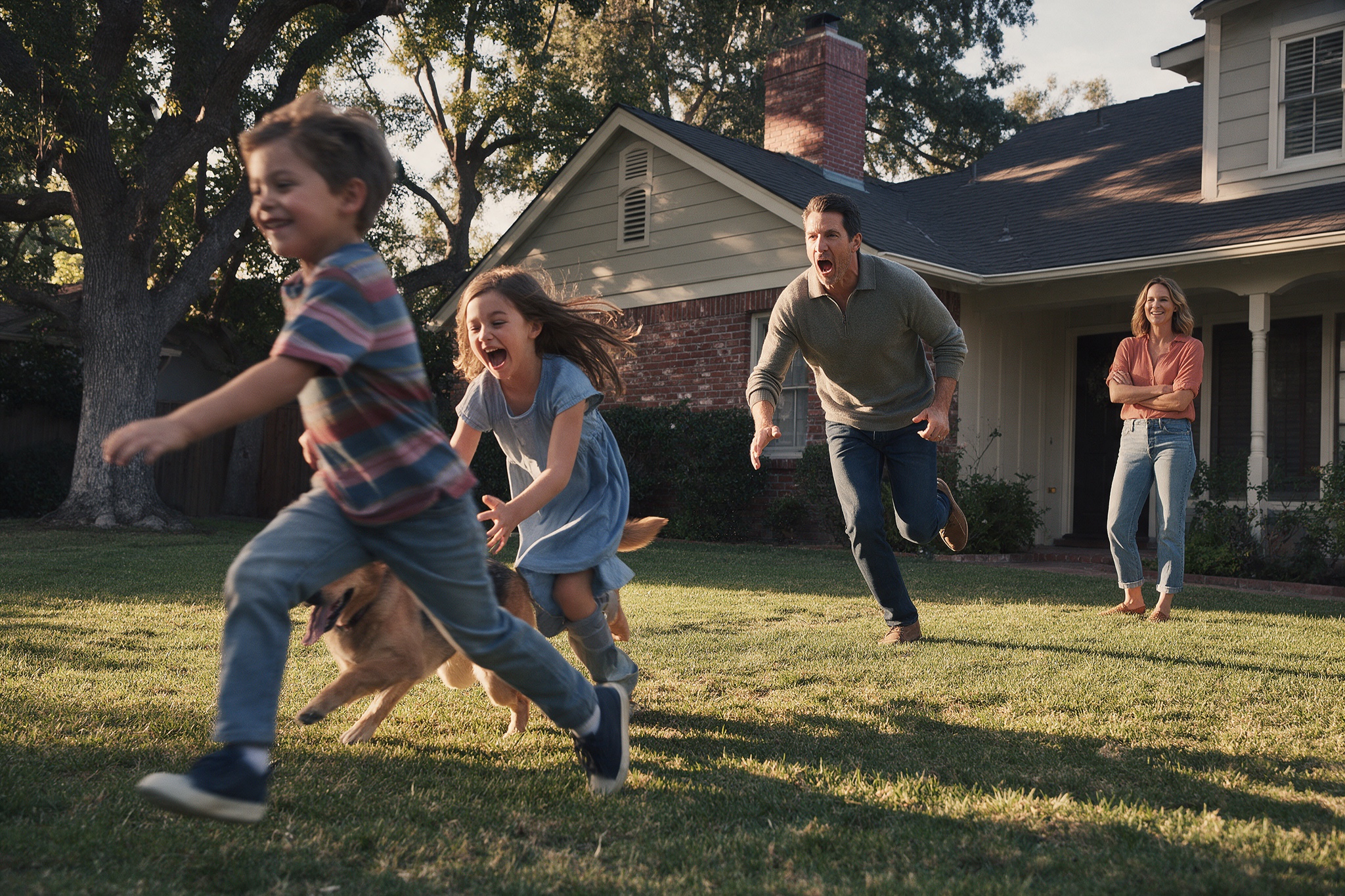 Homeowners outside the home they own