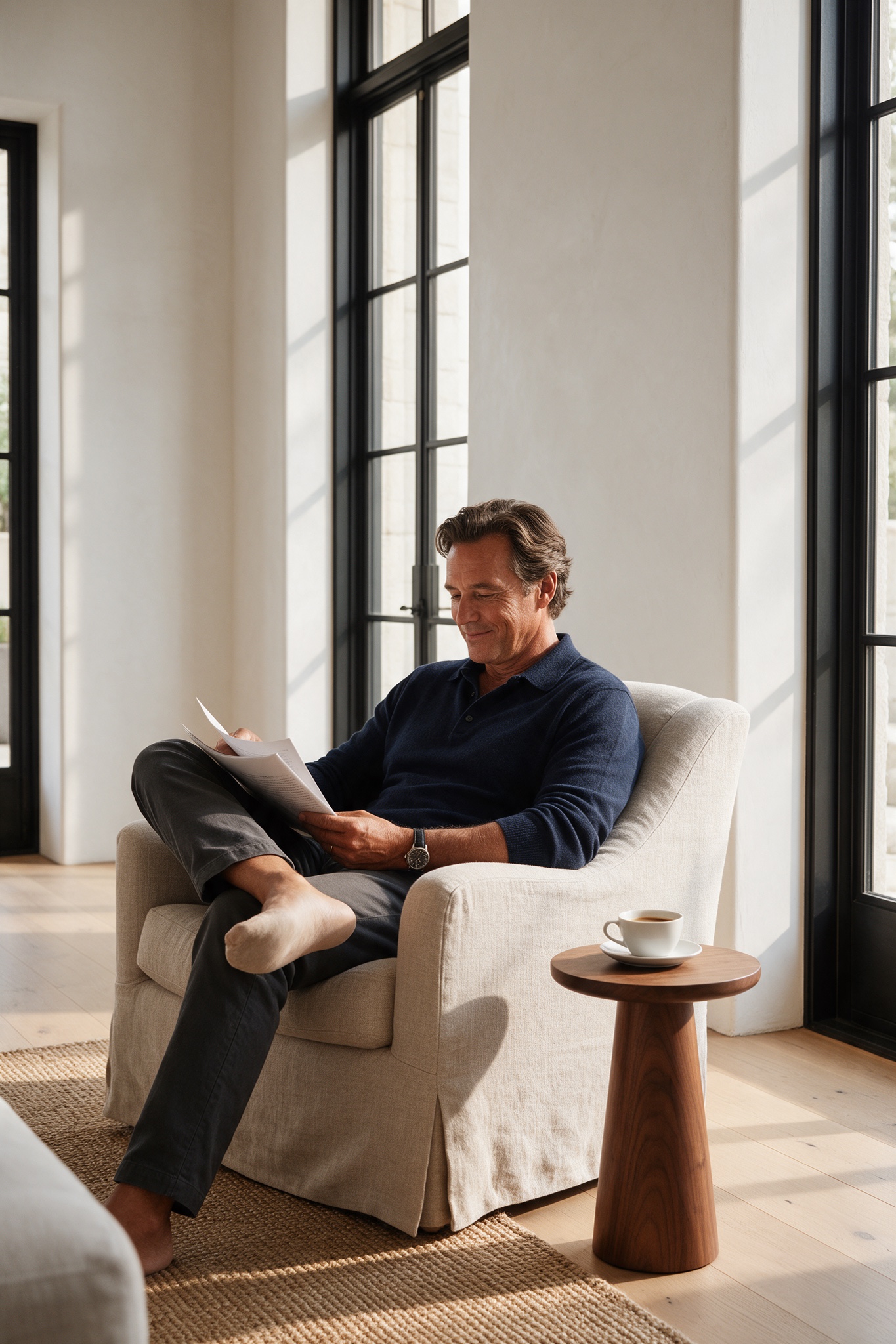 A homeowner at ease in her home
